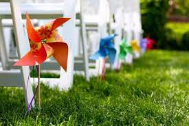 Cute Idea Pinwheel Wedding Wedding Aisle Decorations Wedding Aisle
