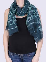 Marc By Marc Jacobs Neon Skulls Modal Scarf Emerald Green Www Luxurybags Eu