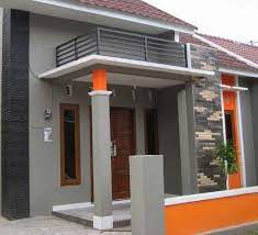 Harga tiang bulat berbahan beton lebih murah dibanding yang berbahan batu alam. Desain Teras Satu Tiang Rumah Minimalis Dekorasi Luar Ruangan Rumah