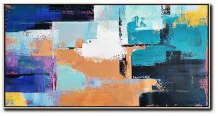 Handmade large abstract painting on canvas for sale online free shipping, custom big abstract wall art, extra large abstract canvas painting art for your home or office. Spiritual Art Large Abstract Art Handmade Oil Painting Horizontal Palette Knife Contemporary Art Panoramic Canvas Painting