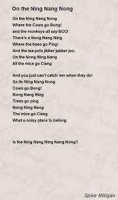 On The Ning Nang Nong Poem By Spike Milligan Poem Hunter Funny Poems Nonsense Poems Scottish Poems