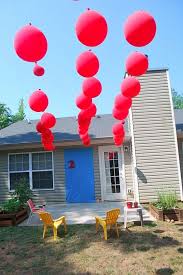 Backyard Balloon Decoration Ideas For Birthday Party At Home Matilda S Red Balloon 2nd Birthday Party Red Birthday Party 2nd Birthday Parties Kids Party Inspiration