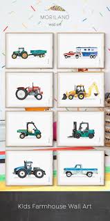 Tractor Printable Wall Art Tractor Printtractor Nursery Boy Etsy Boy Room Art Nursery Room Boy Toddler Room Decor