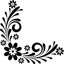 Flower Corner Border Designs Flower Stencil Flower Drawing Border Design