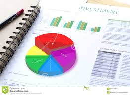 Business Investment Risk Analysis With 3d Graph Stock Image