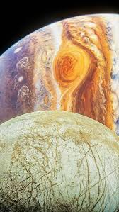 Europa was officially discovered on january 8, 1610 but galileo may have actually discovered the moon before this, it was believed that the earth was the centre of the solar system and the planets. Jupiter And It S Moon Europa Planets Art Jupiter Planet Space Artwork