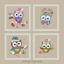 Cross stitch love cross stitch flowers counted cross stitch patterns cross stitch charts cross stitch designs cross stitch embroidery embroidery patterns cross stitching crossstitch. Christmas Owls Cross Stitch Pattern Christmas Animals Diy X Stitch Chart Needlepoint Pattern Embroidery Chart Printable Instant Download In 2021 Cross Stitch Patterns Christmas Cross Stitch Patterns Owl Cross Stitch