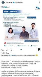 Program rekrut fresh graduate 2021 formasi : Terbaru Lowongan Kerja Bumn Perum Jasa Tirta I Tutup Awal Oktober