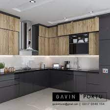 Kali ini, kania ingin menghadirkan inspirasi kitchen set minimalis. Ulasan Hari Ini Tentang Kitchen Set Minimalis Modern Letter L Finishing Hpl Mengkombinasikan Hpl Motif Kayu Dan Hitam Glossy Untuk Klie Desain Modern Minimalis