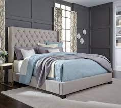 Available in eastern king or queen sized, this bed gives you almost everything you need for a. Westerly Upholstered Bed Light Grey By Standard Furniture Furniturepick