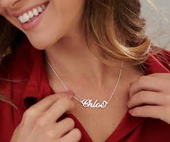 Bracelets, charms, pendants, dog tags, personalized gifts Custom Name Necklaces In Different Materials Myka Formerly My Name Necklace