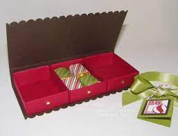 3 Compartment Gift Box Paper Gift Box Handmade Envelopes Scrapbook Paper Flowers