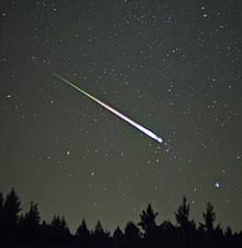 A meteoroid is a small rocky or metallic body in outer space. Meteoroid Wikipedia