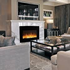 Unlike regular electric heaters, electric fireplaces also have a large display which shows a realistic flame animation. Wall Mounted Electric Chimney Novocom Top