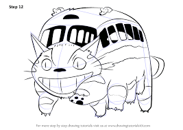 How To Draw Catbus From My Neighbor Totoro Drawingtutorials101 Com Totoro Drawing My Neighbor Totoro Totoro