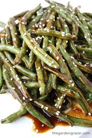 Hoisin Roasted Green Beans The Garden Grazer Recipe Veggie Dishes Roasted Green Bean Recipes Vegetable Recipes
