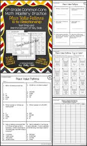 Place Value Patterns 10 To 1 5th Grade Common Core Math 5 Nbt 1 5 Nbt 2 Common Core Math 5th Grade Worksheets Math