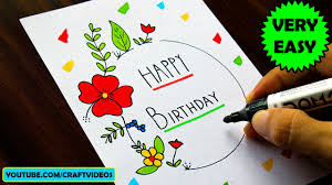 Whether you're celebrating your special day with a birthday party or want to honor a loved one with sweet birthday wishes, sending a physical card makes the day all the more memorable. Birthday Card Drawing Easy Youtube