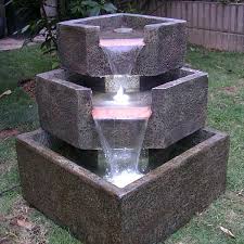 Garden water fountains indoor fountain fountain house fountain ideas water fountain design diy water feature zen garden design patio this modern style fountain will make an impressive addition to your home. Pin On Back Yard
