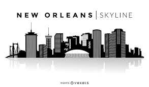 New Orleans Skyline Silhouette Design You Can See The Most Important Buildings It S Isolated And It New Orleans Skyline New Orleans Tattoo Skyline Silhouette
