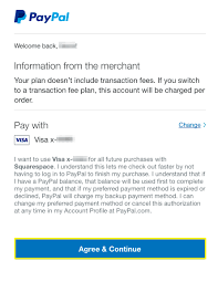 2.9 percent + $0.30 (e.g. Accepting Paypal Squarespace Help