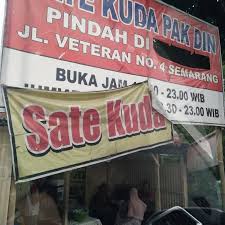 Bagaimana kalau kita buat saja sate tersebut? Sate Kuda Pak Din Meat Dish Restaurant