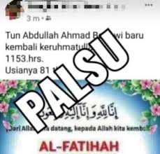 Pejabat nafi tun abdullah meninggal dunia 17 jun 2021 / 14:28 h. Abdullah Badawi Masih Sihat Bersama Keluarga Kosmo Digital
