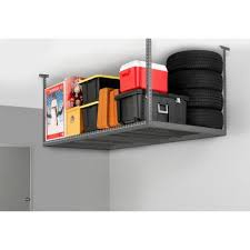 Newage Products Versarac 4 X 8 Adjustable Ceiling Storage Rack Gray Or White Sam S Club Garage Storage Overhead Garage Storage Ceiling Storage