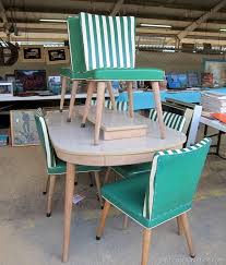 Green And White Vintage Vinyl Kitchen Chairs Petticoat Junktion Vinyl Chairs Chair Repair Dining Room Chair Slipcovers