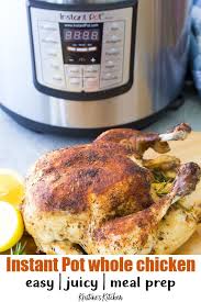 How To Cook A Whole Chicken In An Instant Pot This Rotisserie Style Instant Pot Whole Ro Instant Pot Recipes Chicken Instant Pot Recipes Stuffed Whole Chicken