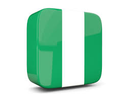 Glossy Square Icon 3d Illustration Of Flag Of Nigeria