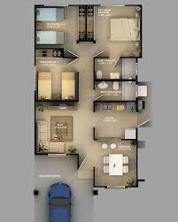 Casa Terrea Com Suite Dois Quartos Banheiro Social Cozinha Lavanderia Aberta Sala De Estar Tv Jantar E Projetos De Casas Pequenas Plantas De Casas Casas