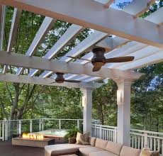 Shop our outdoor ceiling fans with lights or without online! Ceiling Fans In A Pergola