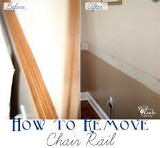 But to answer your question, i would remove the chair rail if you don't like it. How To Remove Chair Rail Part 1