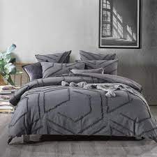 At temple & webster, we want to make sure that you have lots of different options when you're shopping for king single quilt covers. Domino Charcoal Quilt Cover Set