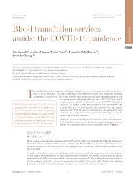Kuala lumpur, april 27 — the government will allow donors to give blood during the ongoing movement control order (mco), said senior minister datuk seri ismail sabri yaakob. Http Www Jogh Org Documents 2021 Jogh 11 03053 Pdf