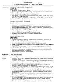 This is the perfect way to express how your specific skills are relevant to the open position. Mechanical Assembler Resume Samples Velvet Jobs