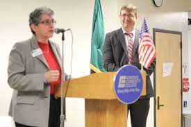President Jean Hernandez And Veterans Resource Director Chris Szarek Company Logo Tech Company Logos Hernandez