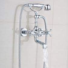 What are the shipping options for bathtub & shower faucet combos? Wall Mounted Brass Bathtub Faucet Polished Chrome Dual Handles Swivel Spout Bath Tub Mixer Tap With Hand Shower Sprayer Tap Hose Tap Bathfaucet Cheap Aliexpress