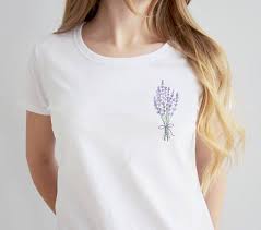Check spelling or type a new query. Lavender Embroidered Tee Shirt Hand Embroidery Tshirt White Women T Shirt Botanical Clothing Design Fl Embroidery Tshirt Shirt Embroidery Embroidery On Clothes