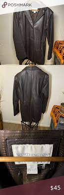 Worthington Lambskin Dark Brown Jacket Vintage Leather Jacket Brown Jacket Mens Leather Coats