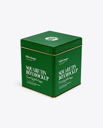 Matte Square Tin Box Mockup Half Side View High Angle Shot In Box Mockups On Yellow Images Object Mockups Mockup Free Psd Box Mockup Free Psd Mockups Templates