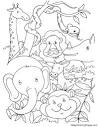 Tropical Rainforest Animals Coloring Page | Jungle Coloring Pages ...