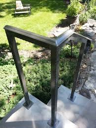 Our handrails are perfect for concrete steps and walkways, and are a great way to complete your property. Stair Railings Windsor Ontario Sunset Metal Fab Inc