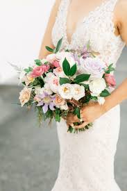 The knot ultimate wedding lookbook: Pink And Purple Rose Bouquet At At Wente Winery Wedding Purple Wedding Flowers Wedding Bridesmaid Bouquets Winery Weddings