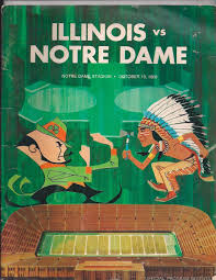 1968 Illinois Vs Notre Dame Original College Football