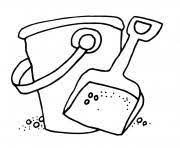 Coloriage Seau De Plage Vacance Dessin Ete A Imprimer