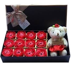 Valentines Day Gifts For Her Girlfriend Gift I Love You Red Rose Soap Bear Doll Love Valentinesday Valentines Day Gifts For Her Bear Valentines Flower Soap