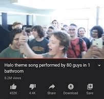 Halo Theme Song By 80 Guys In 1 Bathroom Blank Template Imgflip