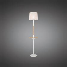 Black wood floor lamp with shelves. Mantra Lighting Nordica Ii Modern Floor Lamp With Shelf And Usb In White And Wood M5465 Lighting From The Home Lighting Centre Uk